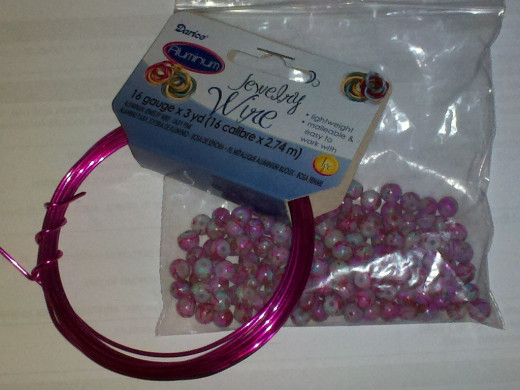 Choose beads or chips and wire