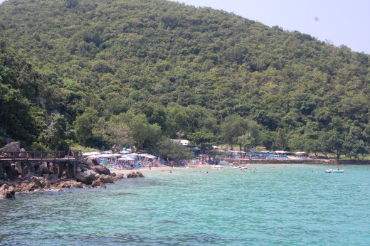 Tonglang Beach access is by boat or on foot