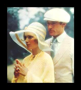 Redford and Farrow as Gatsby and Daisy