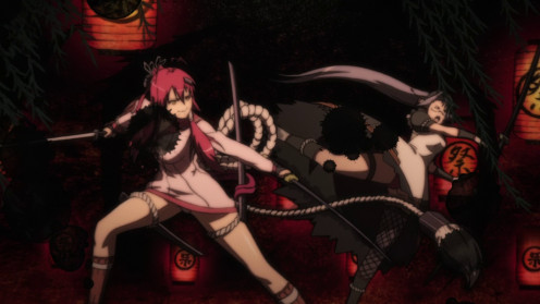 An early fight between Jyuubei and Hanzou