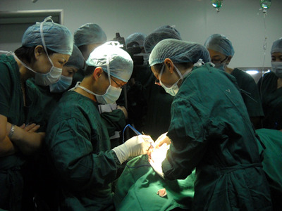 Arm and hand transplantation requires several surgical teams to perform delicate surgery.