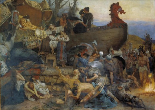  Funeral of an old Russian nobleman, Henryk Siemeradzki (1883)