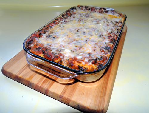 bake for 25-30 at 400 F. Let sit for a few minutes, plate & serve!