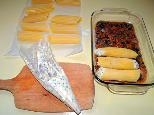 arrange side by side in casserole