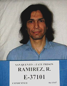 Booking photo for Richard Ramirez at  San Quentin State Prison, California