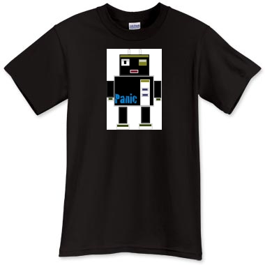 Panic Robot  retro inspired T-shirt