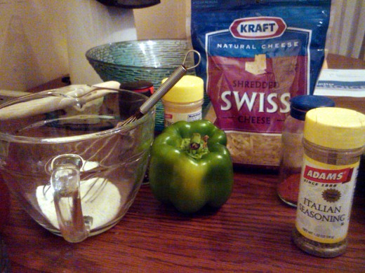 Preparing to make stuffed peppers