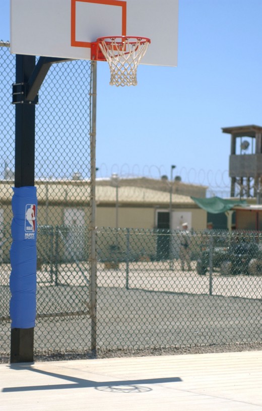 Basketball for detainees at their recreational facility