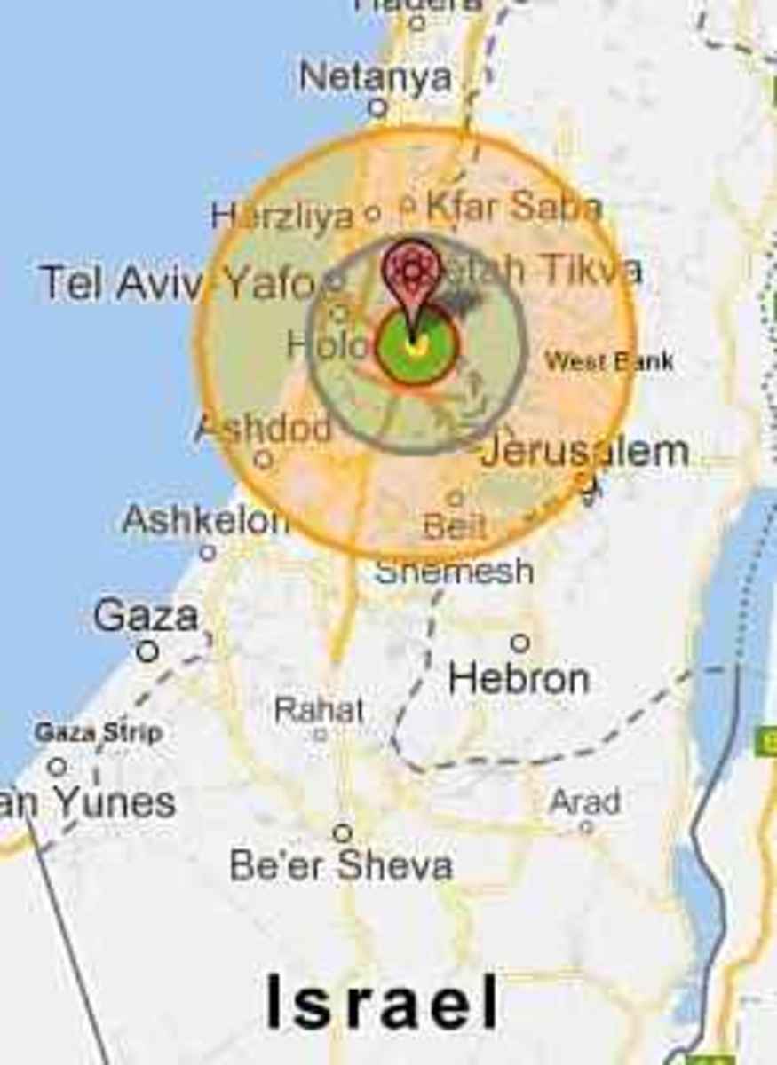 Nuclear Bomb on Tel Aviv, Israel