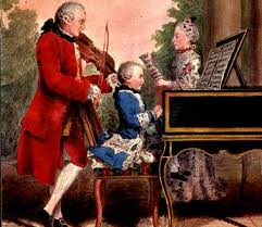 Leopold Mozart performing with Wolfgang as a child