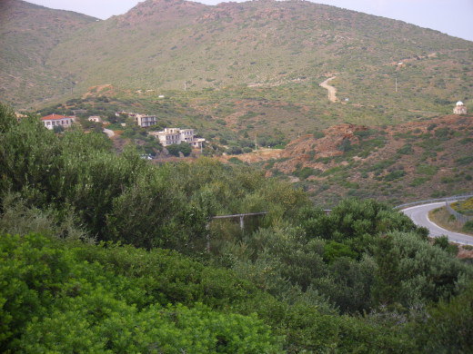 A view of the hillside in Athens