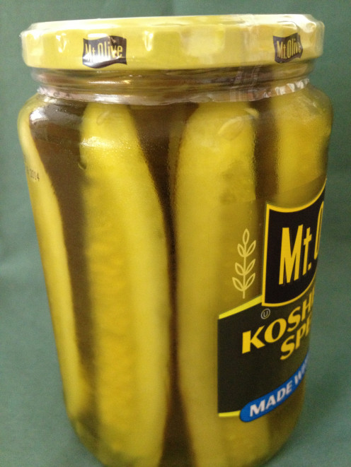 Pickles are very tasty eaten straight from the jar. 