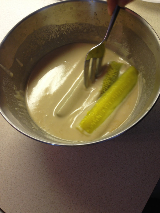 Coat the veggies with batter using a spoon to cover completely. 