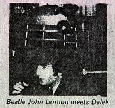 Former Beatle John Lennon meets a Dalek