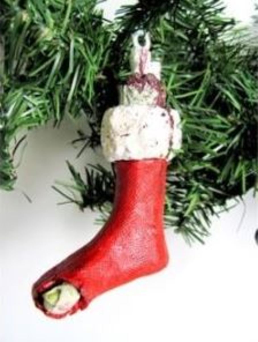 Severed Foot Christmas Stocking