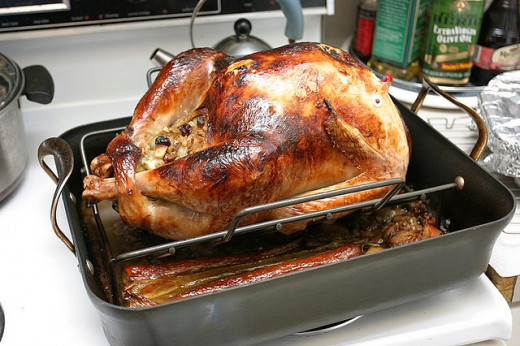 A roasted turkey for Thanksgiving with crispy and crunchy skin.