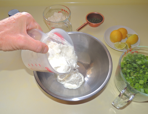 to make sauce: start with the sour cream