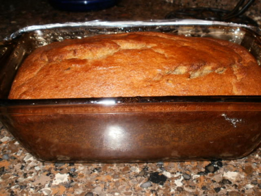 Banana bread made from scratch