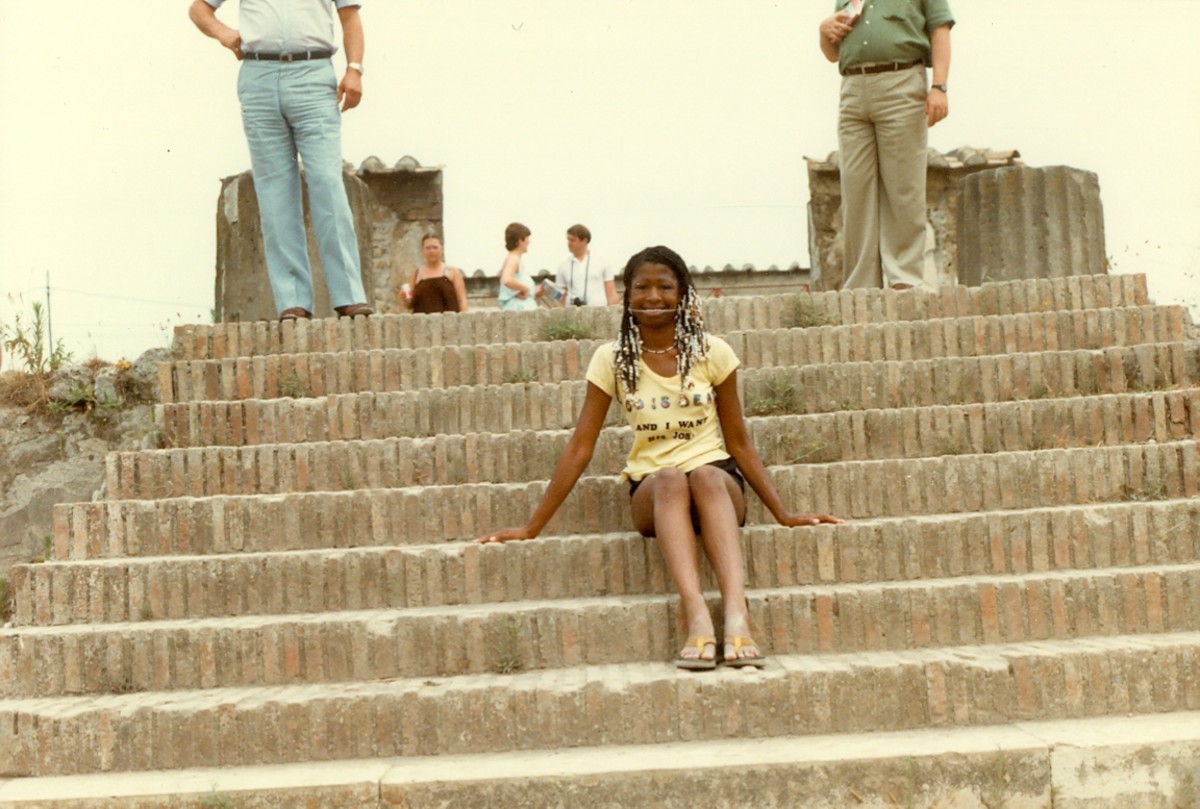 Me, on the steps of Rome's ruins