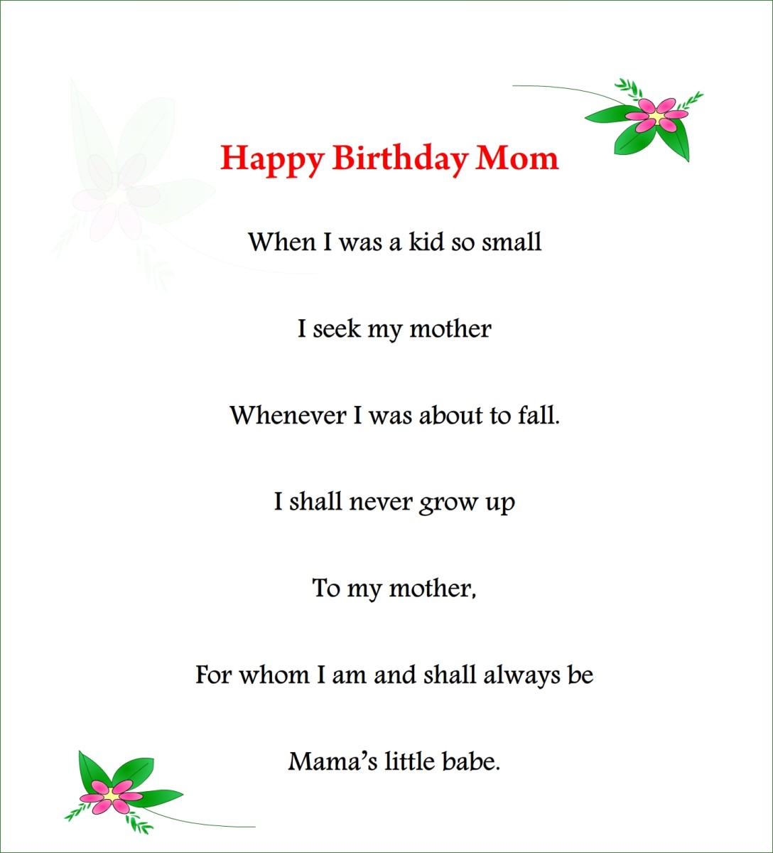 Amazing Happy Birthday Poems for Mom Make Your Mother
