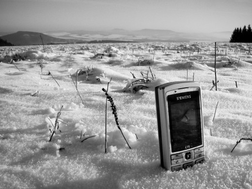 Generally, the snow is a bad place to store any electronic device.