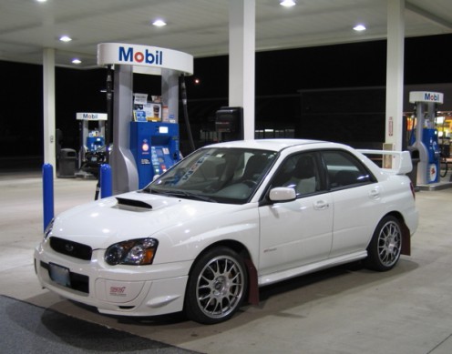 A set of affordable Rota aftermarket wheels on an otherwise factory-looking Subaru. Aftermarket wheels can create a personalized look without major work to your vehicle's exterior.