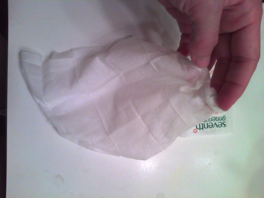 1 single use facial cloth