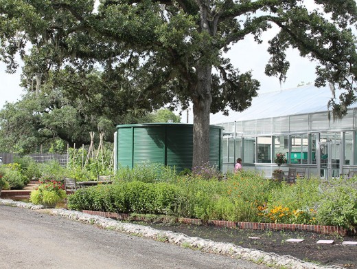 The collection tank at the Houston Parks Green houses also serves as the required detention for the city of Houston that floods easily from heavy rainfall runoff