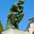 The Thinker, a powerfully simple piece of sculpture by Auguste Rodin, cast in bronze. The Thinker, a powerfully simple piece of sculpture by Auguste Rodin, cast in bronze.