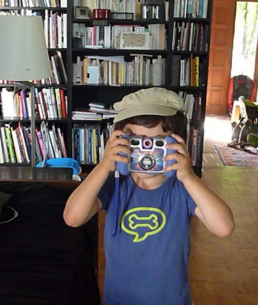 My five year old nephew Alois with his camera.