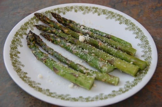 Delicious, oven-roasted Parmesan asparagus