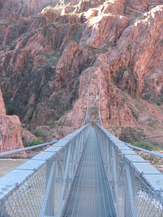 Suspension bridge over Colorado River