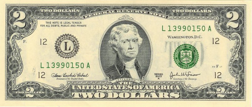A Two Dollar bill from the most capitalist economy on the planet.