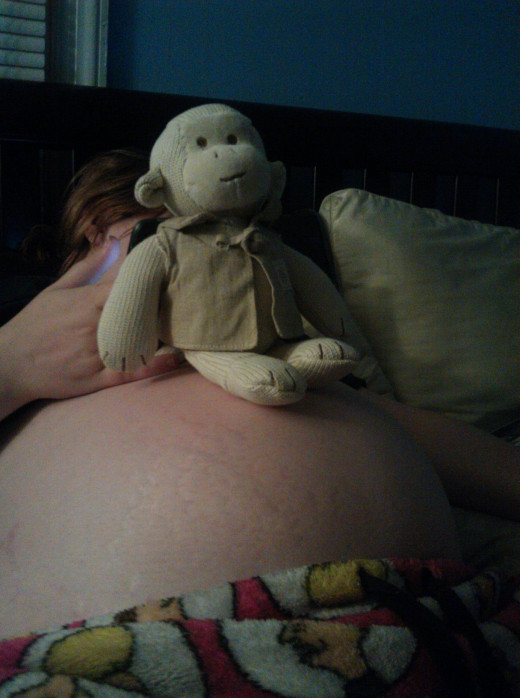 This was the big belly at only 5 months. It did get a lot bigger.