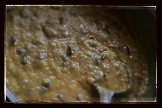 Later add fried coconut bits and baking soda and keep aside for some time