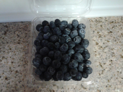 1 pint fresh blueberries. Delicious!