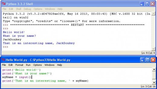 Final Output of Hello World Program.