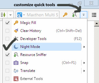 enable night-mode in maxthon