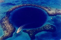 Lighthouse Reef Atoll, Blue Hole Cae - 400 feet deep, although some sources insist on 480 feet.