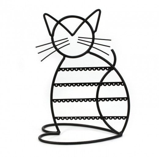 Cat shaped earring holder