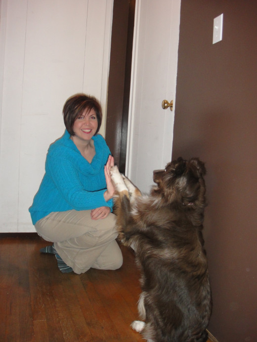 Pet therapy is just one of many complementary therapies available to people who suffer from mental illness (pictured: my dog and me)