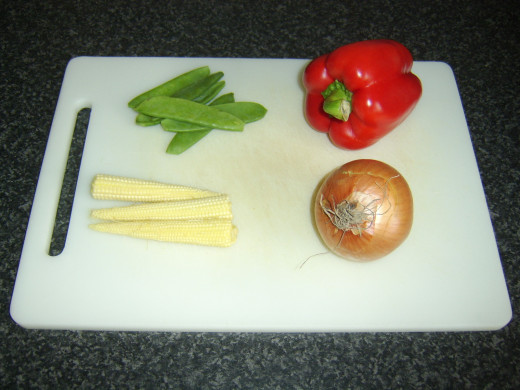 Vegetables to be included in stir fry
