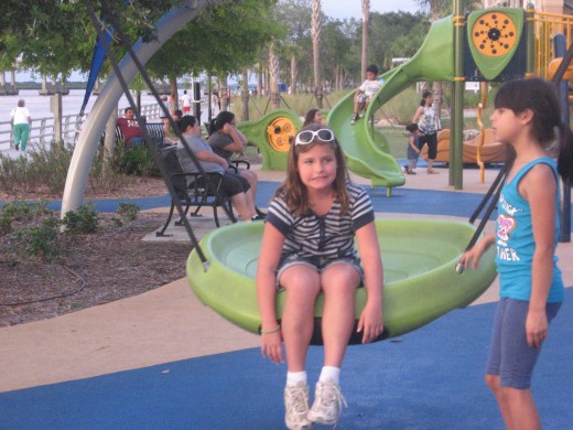 Hailee on a swing