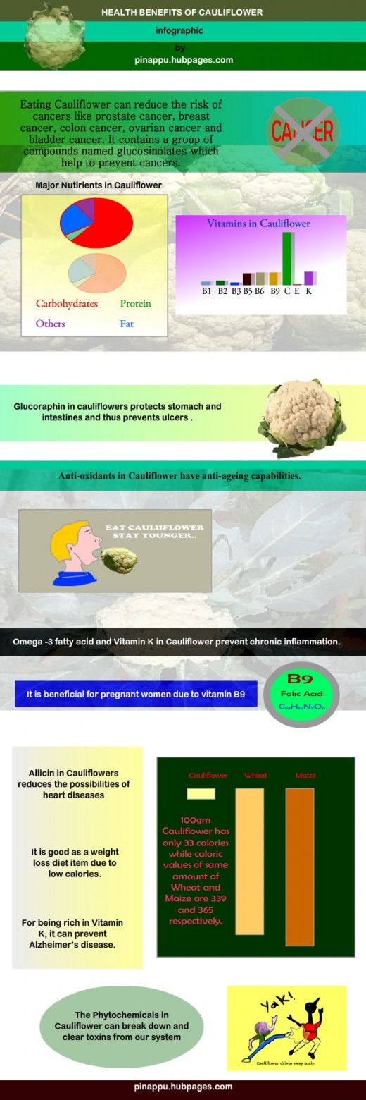 Infographic - Health Benefits of Cauliflower