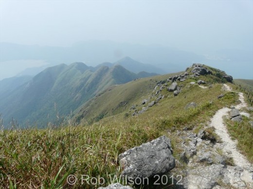 View from Lantau Peak, near Tung Chung, on Lantau Island, Hong Kong.