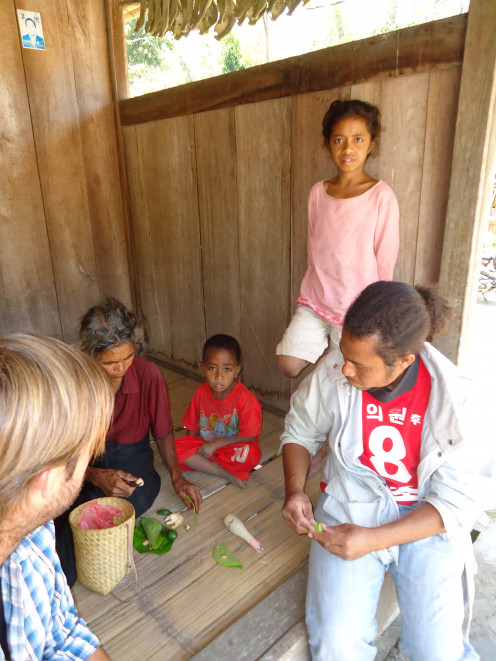 Preparing Betal Nut at a Ngada village near Bajawa, Flores