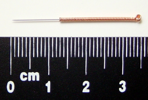An acupuncture needle.