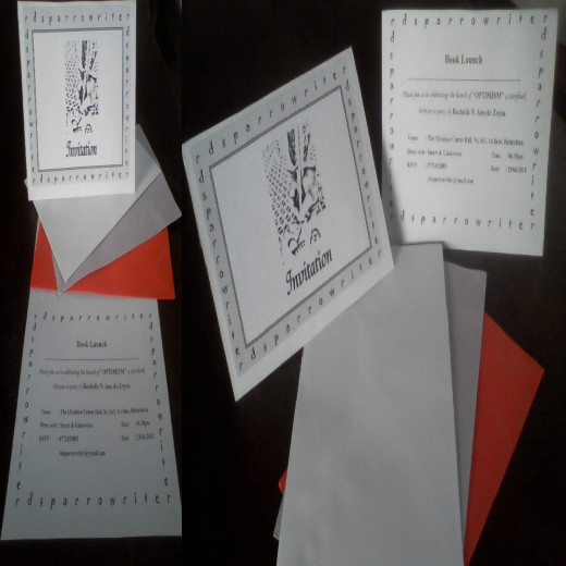 Envelopes- White with purity, Purple with royalty and Red with love :)