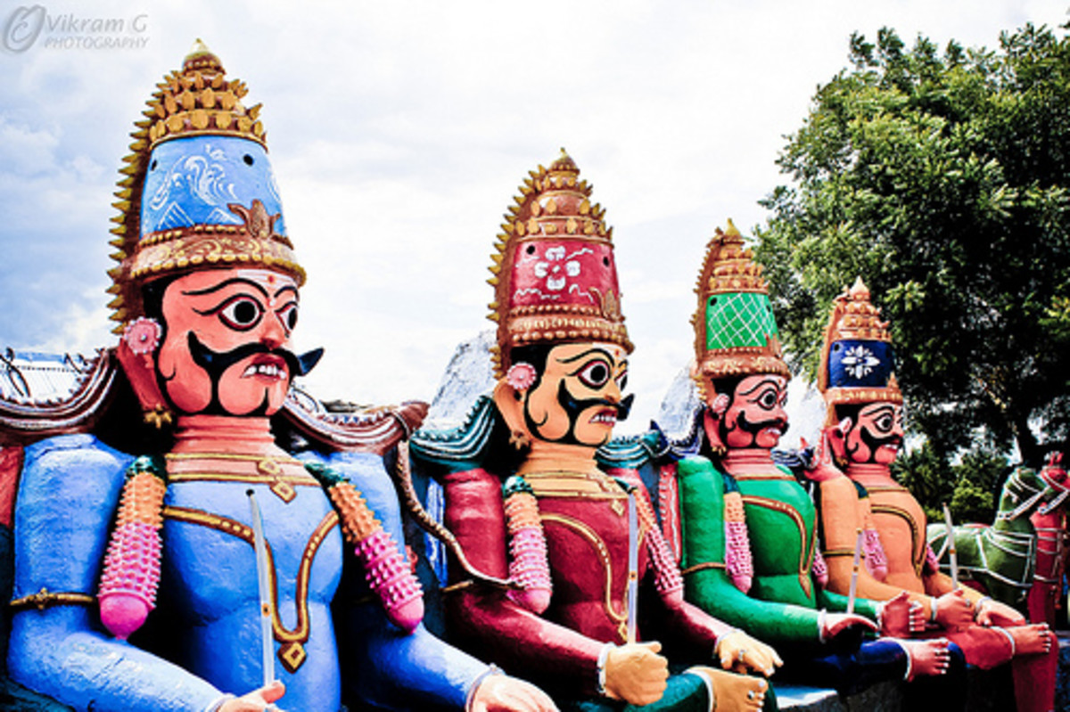 The Village Gods.  These kinds of statues are a common sight throughout Tamil Nadu.