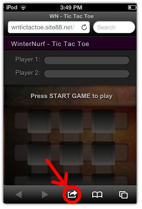 Going to address and saving the app.